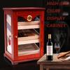 Cigar Humidor, Cedar Lining And Dividers Humidor With Hygrometer And Humidifiers, Cigar Accessories, Cigar Gifts For Men, Holds 100 Cigars view 4