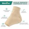 Achilles Tendonitis Heel Protector Socks - (FSA&HSA) Welnove Achilles Tendon Support Compression Socks - Gel Padded Sleeve for Cushion & Protection of Bursitis, Tenderness, Dry Cracked, Regular view 2