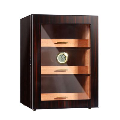 Cigar Humidor, Cedar Lining And Dividers Humidor With Hygrometer And Humidifiers, Gloss Piano Finish, Cigar Accessories, Cigar Gifts For Men, Holds 100 Cigars