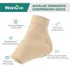 Achilles Tendonitis Heel Protector Socks - (FSA&HSA) Welnove Achilles Tendon Support Compression Socks - Gel Padded Sleeve for Cushion & Protection of Bursitis, Tenderness, Dry Cracked, Large view 2