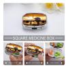 Airplane in The Evening Light Pill Box 2 Compartment Medicine Organizer Portable Pill Container Square Pill Holder for Pocket Travel Pill Case for Purse view 4