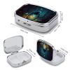 Fireflies and Lantern Pill Box 2 Compartment Medicine Organizer Portable Pill Container Square Pill Holder for Pocket Travel Pill Case for Purse view 2
