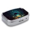 Fireflies and Lantern Pill Box 2 Compartment Medicine Organizer Portable Pill Container Square Pill Holder for Pocket Travel Pill Case for Purse view 3