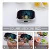 Fireflies and Lantern Pill Box 2 Compartment Medicine Organizer Portable Pill Container Square Pill Holder for Pocket Travel Pill Case for Purse view 4
