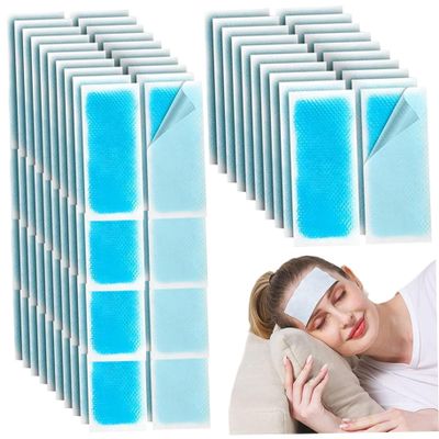 100 Pcs Fever Cooling Patch, Cooling Patcher Instant Cooling Fever Patch for Kids, Soft Gel Sheets for Headache, Fever, Pain Relief, Cooling Patches for Fever,Migraine Patches