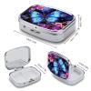 Beauty Butterfly Pill Box 2 Compartment Medicine Organizer Portable Pill Container Square Pill Holder for Pocket Travel Pill Case for Purse view 2