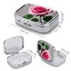 Dahlia Pill Box 2 Compartment Medicine Organizer Portable Pill Container Square Pill Holder for Pocket Travel Pill Case for Purse view 2
