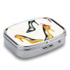 High Heel Shoes Pill Box 2 Compartment Medicine Organizer Portable Pill Container Square Pill Holder for Pocket Travel Pill Case for Purse view 2