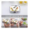 High Heel Shoes Pill Box 2 Compartment Medicine Organizer Portable Pill Container Square Pill Holder for Pocket Travel Pill Case for Purse view 3