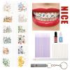 Tooth Gems Kit for Teeth Include Dental Grade Adhesive Tooth Gems Kit Fashionable DIY Fashionable Tooth Artificial Reflective Professional Tooth Jewelry Gems Kit (B) view 4