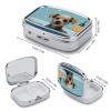 Funny Dog in Bathtub Pill Box 2 Compartment Medicine Organizer Portable Pill Container Square Pill Holder for Pocket Travel Pill Case for Purse view 2