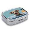 Funny Dog in Bathtub Pill Box 2 Compartment Medicine Organizer Portable Pill Container Square Pill Holder for Pocket Travel Pill Case for Purse view 3