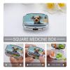 Funny Dog in Bathtub Pill Box 2 Compartment Medicine Organizer Portable Pill Container Square Pill Holder for Pocket Travel Pill Case for Purse view 4
