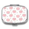 Angel Pill Box 2 Compartment Medicine Organizer Portable Pill Container Square Pill Holder for Pocket Travel Pill Case for Purse view 1