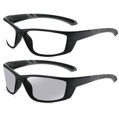 willochra Transition Photochromic Bifocal Reading Glasses For Men Women Wrap Around Safety glasses with reader F27 (BLACK, 1.75, x)