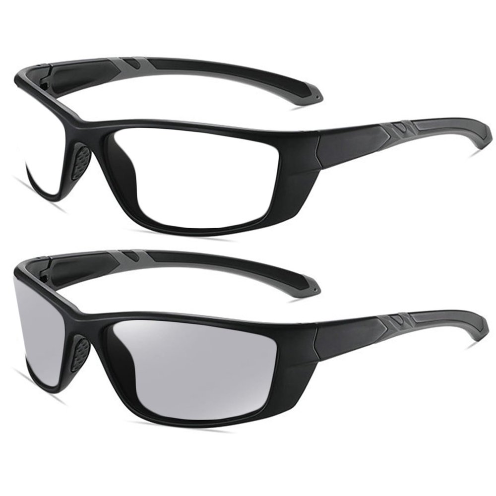 willochra Transition Photochromic Bifocal Reading Glasses For Men Women Wrap Around Safety glasses with reader F27 (BLACK, 3.75, x)