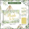 11.8 x9.44x5.31In Bride Gift Bag Sage Green Bridal Shower Gift Bags with Cards Tissue Paper Large Bridal Gift Wrapping Bag Bachelorette Engagement Wedding Shower Gift Bag for Sage Green Christmas Bride to Be Party Decoration view 2