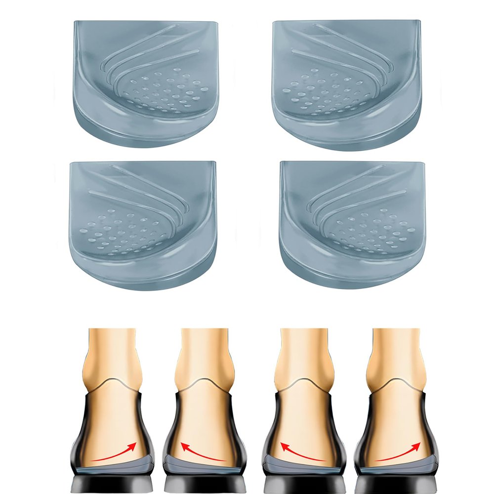 3 Layer Adjustable Orthopedic Heel Lift for Supination & Over-Pronation Correction Medial & Lateral Heel Wedge Inserts for Knee Pain, Bow Legs (Black-2-Layer, L: Women 8-12 | Men 7.5-14)