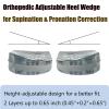 3 Layer Adjustable Orthopedic Heel Lift for Supination & Over-Pronation Correction Medial & Lateral Heel Wedge Inserts for Knee Pain, Bow Legs (Black-2-Layer, L: Women 8-12 | Men 7.5-14) view 2