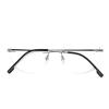prtcslwd Round rimless reading glasses super light titanium alloy Reader for men and women (silver, 3, x) view 3