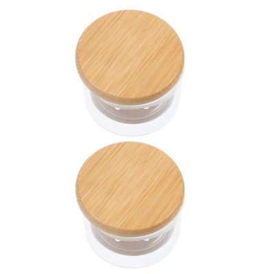 2pcs Glass Nail Dish Cup Stainless Steel Mesh Insert with Lid