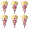 Hohota 50/100pcs Cone Shape Popcorn Paper Bags With Tapered Tips Multifunction Paper Treat Bags Popcorn Bags(50pcs) view 1