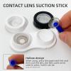 UpaClaire Contact Lens Extraction Tool 4 Piece Silicone Hollow for RGP and Scleral Lenses - Plunger Suction Cups - Pink view 3