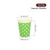 uxcell Disposable Paper Cups, 50 Pack 9 OZ Party Decorative Cups for Coffee,Tea,Milk, Suitable for Party, Picnic,Travel and Event (Green Polka Dots) view 2