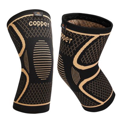INDEEMAX Copper Knee Brace for Women Men 2 Pack, Knee Compression Sleeve for Knee Pain, Arthritis, Running,Sports and Recovery Support, L