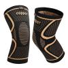 INDEEMAX Copper Knee Brace for Women Men 2 Pack, Knee Compression Sleeve for Knee Pain, Arthritis, Running,Sports and Recovery Support, L view 1