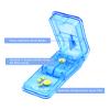 Pill Cutter Splitter for Small and Tiny Pills Best Pill Cutter Splitter 1/4 Vitamins Pill Splitter Cuts with Shield Medicine Tablet Cutter Doubles as a Pill Organizer view 3