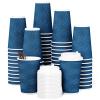 JOLLY CHEF 16oz Coffee Cups with Lids, 80 Pack Disposable Hot Paper Coffee Cups with Lids and Stirrers, Ideal for Travel, Office, Home, Cafe view 1
