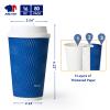JOLLY CHEF 16oz Coffee Cups with Lids, 80 Pack Disposable Hot Paper Coffee Cups with Lids and Stirrers, Ideal for Travel, Office, Home, Cafe view 2