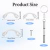 6 Pcs Nose Bridge for Glasses Eyeglasses Nose Pads U Shaped Glasses Bridge Strap Saddle Bridge Silicone Anti-Slip Replacement Nosepad with Screwdriver Screw-in Eyeglasses Nose Piece for Glasses Repair view 2