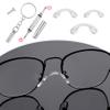 6 Pcs Nose Bridge for Glasses Eyeglasses Nose Pads U Shaped Glasses Bridge Strap Saddle Bridge Silicone Anti-Slip Replacement Nosepad with Screwdriver Screw-in Eyeglasses Nose Piece for Glasses Repair view 3