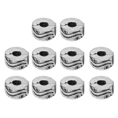 10Pcs Clip Lock Beads, Alloy Clip Lock Bead Charms, Clip Spacer Charm for Bracelets, Hand Made Jewelry (Style 2)
