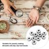 10Pcs Clip Lock Beads, Alloy Clip Lock Bead Charms, Clip Spacer Charm for Bracelets, Hand Made Jewelry (Style 2) view 4