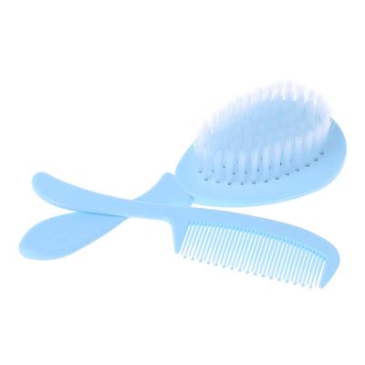 Baby Comb And Brush Set Nursing Supplies Bathing Washing Hair Soft Bristle Round Tip Safe For Head Massage
