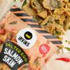 IRVINS Salted Egg Salmon Skin Chips & Crisps  Premium Hand Cooked, Halal, Keto-Friendly, High Protein Snack | Dangerously Addictive | (3.3 oz, Pack of 6) view 2