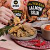 IRVINS Salted Egg Salmon Skin Chips & Crisps  Premium Hand Cooked, Halal, Keto-Friendly, High Protein Snack | Dangerously Addictive | (3.3 oz, Pack of 6) view 4
