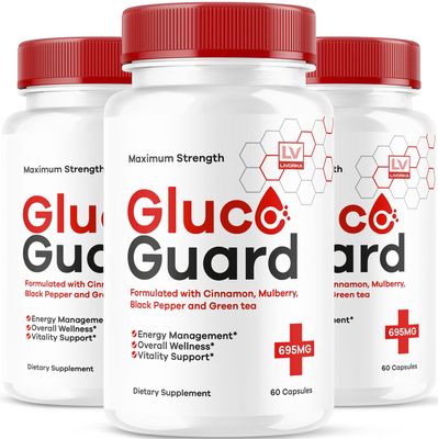 (3 Pack) GlucoGuard Capsules - Official GlucoGuard Advanced Blood Support Formula, Natural GlucoGuard Pills Maximum Strength, Health & Wellness Vitamin Supplement, 90 Capsules for 3 Months