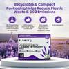 Blumix Laundry Detergent Sheets  100 Loads | Lavender Scent | Eco-Friendly, Plastic-Free, Plant-Based Detergent for Sensitive Skin | Travel Friendly, Works in Cold Water & HE Machines view 3