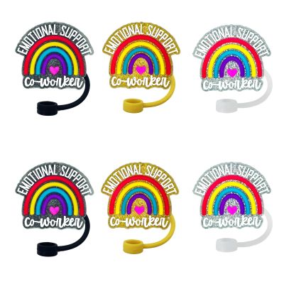 12pcs Bling Glitter Rainbow Reusable Food Grade Silicone Straw Sleeve Caps, Suitable for Party Favor Bags,Friends Gathering Stationery Birthday Party Favor, Dustproof Soft Straw Covers for 10mm Straws