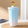 12pcs Bling Glitter Rainbow Reusable Food Grade Silicone Straw Sleeve Caps, Suitable for Party Favor Bags,Friends Gathering Stationery Birthday Party Favor, Dustproof Soft Straw Covers for 10mm Straws view 4