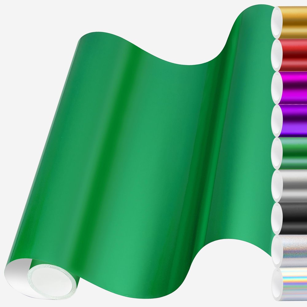 Green Metallic Wrapping Paper Roll- 17in X 23Ft Metal Wrapping Paper Roll for Gift Wrapping Solid Color Paper for Christmas,Birthday,Wedding,Baby Shower,St. Patrick's Day PAP12GN07