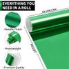 Green Metallic Wrapping Paper Roll- 17in X 23Ft Metal Wrapping Paper Roll for Gift Wrapping Solid Color Paper for Christmas,Birthday,Wedding,Baby Shower,St. Patrick's Day PAP12GN07 view 2