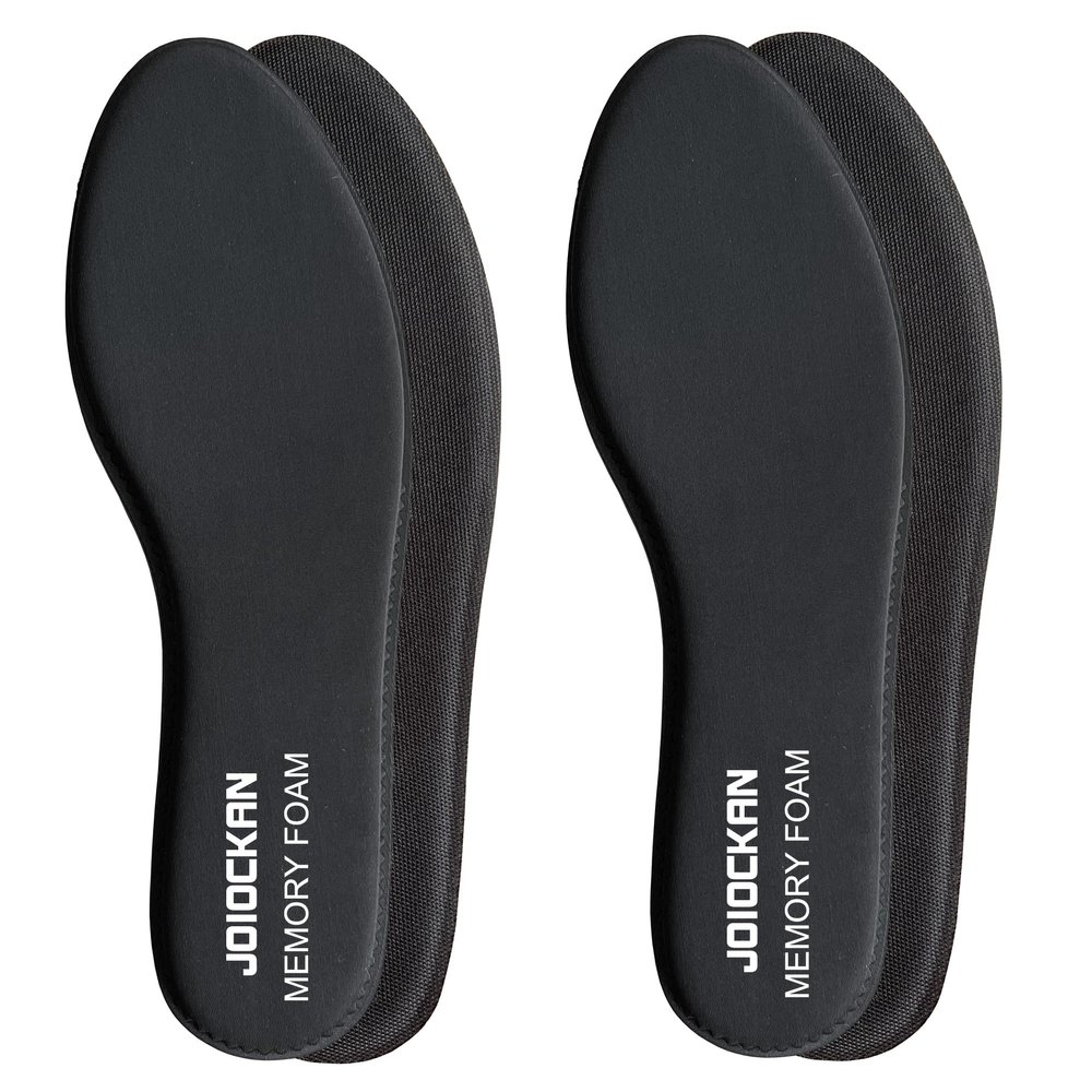 2 Pairs Memory Foam Insoles,Cushion Shoe Insoles Shock Absorbing for Foot Pain Relief,Shoe Insoles,Comfortable Inner Insoles for Men Women Relieves (Black, Women US 13/Men US 11)