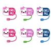 12pcs Bling Glitter Chill Pill Reusable Food Grade Silicone Straw Sleeve Caps, Suitable for Party Favors,Friends Gathering Stationery Birthday Party Favor, Dustproof Soft Straw Covers for 10mm Straws view 1