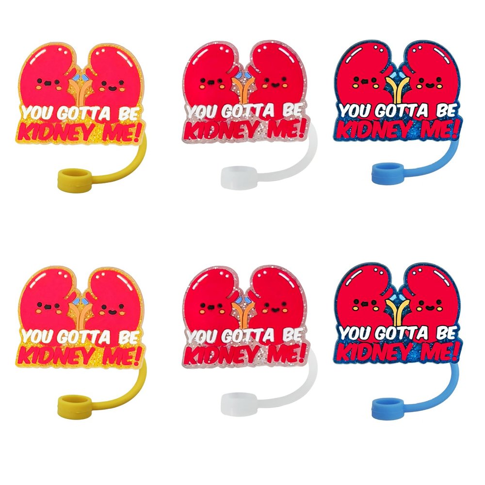 12pcs Bling Glitter Kidney Reusable Food Grade Silicone Straw Sleeve Caps, Suitable for Party Favors,Friends Gathering Stationery Birthday Party Favor, Dustproof Soft Straw Covers for 10mm Straws
