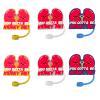 12pcs Bling Glitter Kidney Reusable Food Grade Silicone Straw Sleeve Caps, Suitable for Party Favors,Friends Gathering Stationery Birthday Party Favor, Dustproof Soft Straw Covers for 10mm Straws view 1